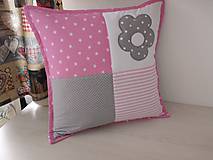Detský textil - Patchwork súprava Pink & Grey - 10442509_