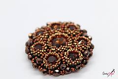 Brošne - brošňa Smoked Topaz  - 10443368_
