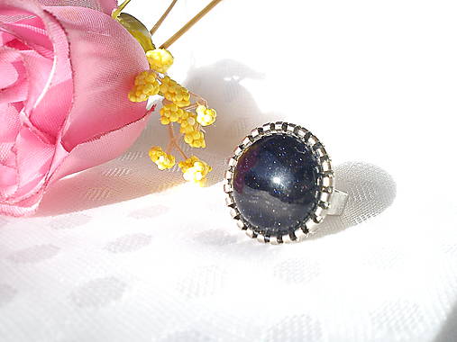 Prsteň - Slnečný kameň (modrý)