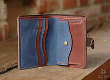 Peňaženky - Kožená peňaženka aj na veľké doklady V.b - 10443910_