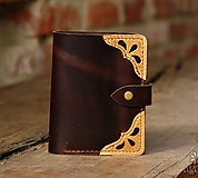 Peňaženky - Kožená peňaženka aj na veľké doklady V.b - 10443924_