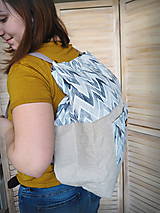 Nákupné tašky - Veľká ECO nákupná taška do ruky/na plece (Trojuholníky) - 10442620_