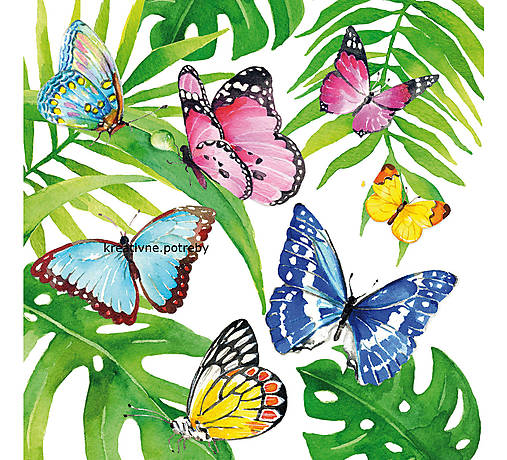  - Servítka "Tropical Butterflies" 133-3235 - 10442291_