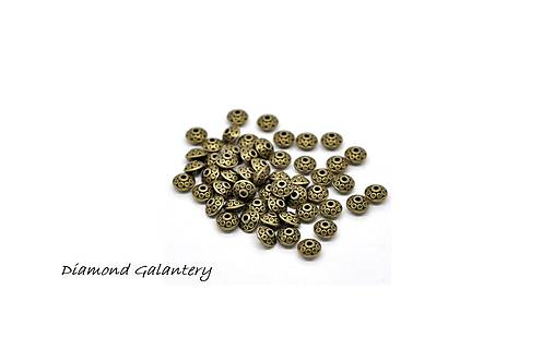 Korálky - Korálka bronzová 6 x 4 mm - 10448229_