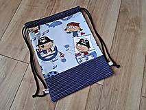 Detské tašky - Detský batoh, ruksak, vak - Piráti (hrubá bavlna) - 10446670_