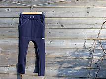 Detské oblečenie - Nohavice - pudláče, tmavo-modrá jeansovina - 10445761_