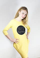 Šaty - Dámske tabuľové šaty  žlté - aká matka taká Katka MD4 - 10450759_