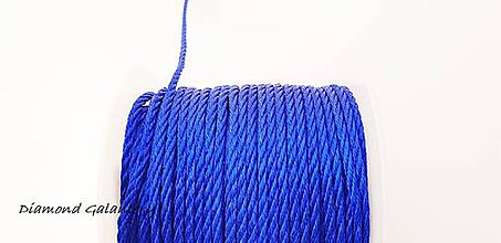 Galantéria - Točená šnúrka 2 mm - kráľovská modrá - 10450056_