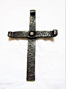 Dekorácie - kovaný krížik - 10451298_