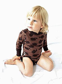 Detské oblečenie - ROSTOUCÍ BAMBUSOVÉ BODY - dl. rukáv, ježečci - 10452862_