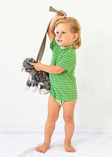 Detské oblečenie - ROSTOUCÍ BAMBUSOVÉ BODY  - kr. rukáv, froté - 10453015_