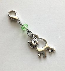 Kľúčenky - Prívesok s mačičkou (zelená svetlá) - 10455777_