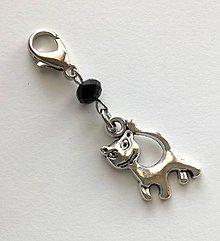 Kľúčenky - Prívesok s mačičkou (čierna) - 10455794_