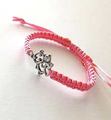 Náramky - Náramok s pandičkami detský (ružová svetlá) - 10456104_
