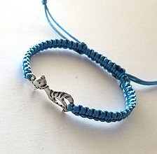 Náramky - Náramok "mačka" (modrá svetlá) - 10456285_