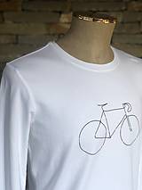 Pánske oblečenie - Pánske tričko z organickej bavlny BIKE dlhý rukáv - 10454379_