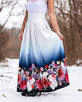 Sukne - Dámska sukňa dlhá  Kvety dúhy - 10453216_