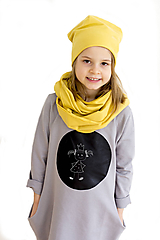 Detské oblečenie - Detské tabuľové šaty - sivé MD5 - 10456562_