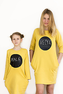 Detské oblečenie - Detské tabuľové šaty - žlté MD4 - 10456582_