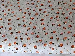 Textil - Bavlnené látky (oranžové) - 10457616_