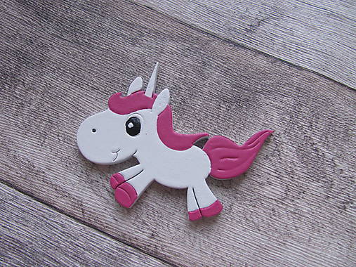 Tabuľky - Drevený malovaný jednorožec/unicorn 10x12 - 10457048_
