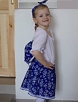 Detské oblečenie - Dievčenský folk set modrý - 10462167_