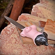 Príbory, varešky, pomôcky - Na slaninku - nôž pre muža - 10467189_