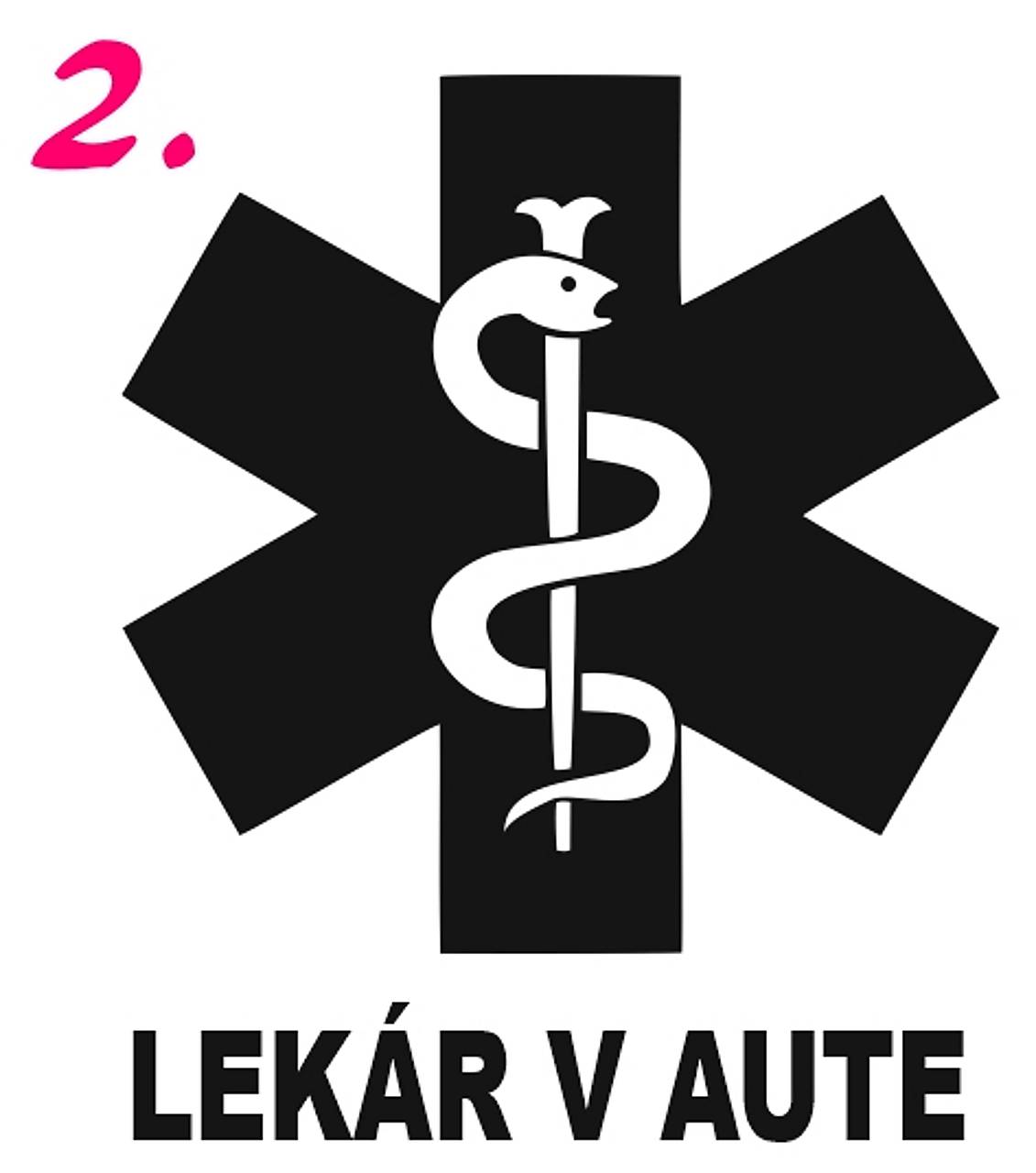 Nálepky na auto - Lekár v aute (5 variant) / eNALEPKY - SAShE.sk