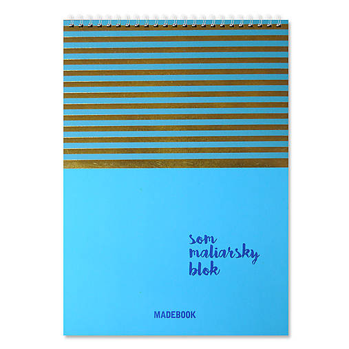Papiernictvo - MADEBOOK špirálový blok A4 - MODRÝ - 10468848_