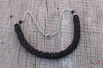 Náhrdelníky - náhrdelník dutinkový polovičný (náhrdelník čierny) - 10471637_