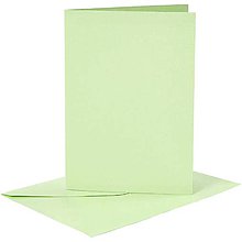 Papier - Pohľadnice a obálky bledozelené - 10,5x15 cm - 30% ZĽAVA - 10473325_