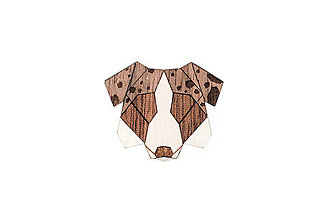 Brošne - Drevená brošňa Australian Shepherd Brooch - 10475648_