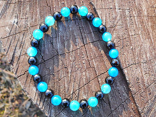 blue and black stones