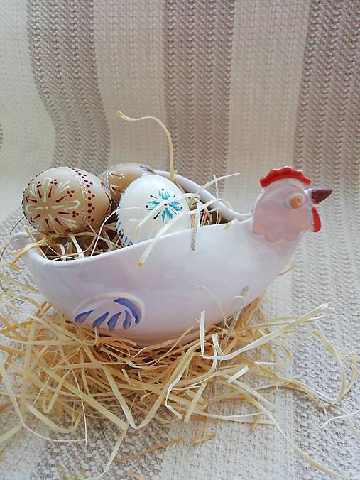 Nádoby - Keramická sliepka - miska - 10480285_