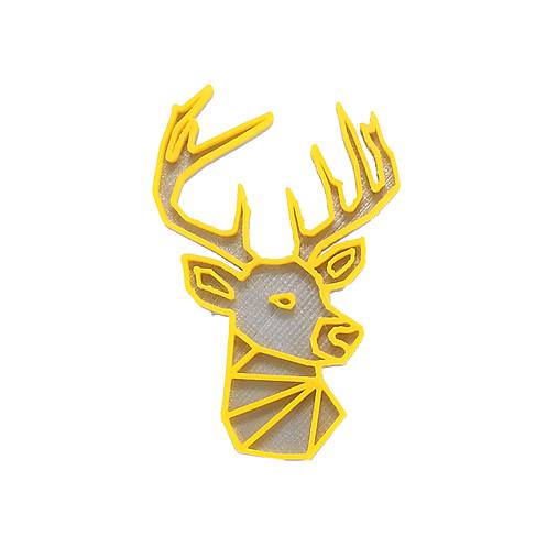Brošne - Jeleň detail silver/yellow - 10481826_