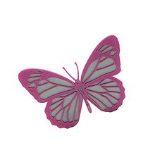 Brošne - Motýľ silver/purple - 10480109_