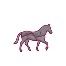 Brošne - Kôň silver/purple - 10481473_