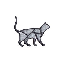 Brošne - Mačka silver/black - 10481929_