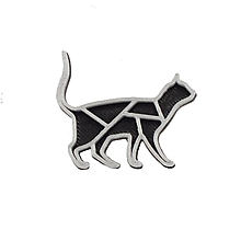 Brošne - Mačka black/silver - 10481937_