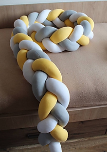 Detský textil - Žltošedkáč, zapletaný mantinel, dĺžka 50-500cm - 10480410_