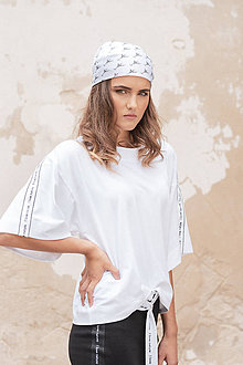Topy, tričká, tielka - Boxy tričko z organickej bavlny BLACK & WHITE COLLECTION - 10481760_