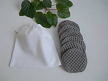Úžitkový textil - Odličovacie tampóny - Biely set s vrecúškom - 10484456_