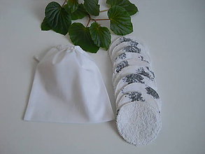 Úžitkový textil - Odličovacie tampóny - Biele froté s vrecúškom - 10484490_