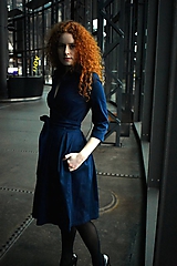 Šaty - Zavinovací šaty MONA, indigo modrá - 10483163_