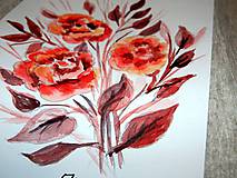 Papiernictvo - Maľovaná pohľadnica - Kvety - 10482755_