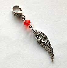 Kľúčenky - Prívesok s krídlom (oranžová tmavá) - 10484536_