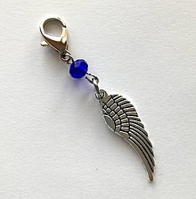 Kľúčenky - Prívesok s krídlom (modrá tmavá) - 10484542_