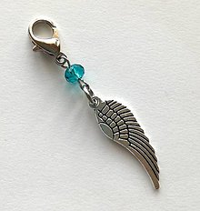 Kľúčenky - Prívesok s krídlom (tyrkys tmavý) - 10484548_