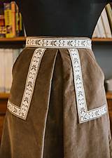Sukne - Svetlohnedá zamatová sukňa - 10486009_