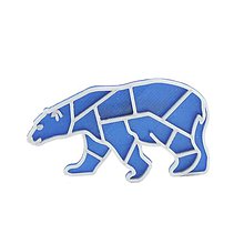 Brošne - Ľadový medveď nobble blue/silver - 10482940_
